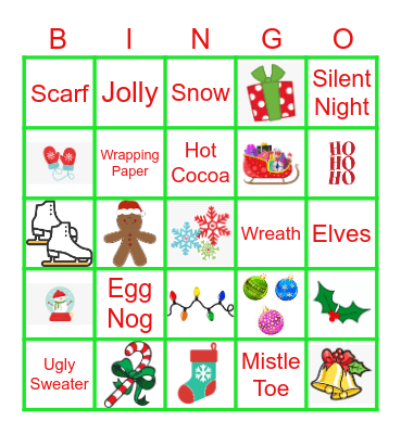 Holiday Party Bingo Card