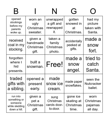 TSG Huladays Bingo Card