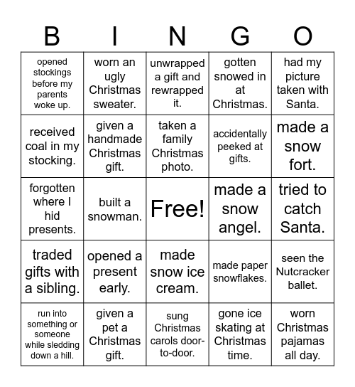 TSG Huladays Bingo Card