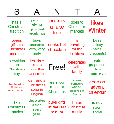 Find Someone Who... Bingo Card