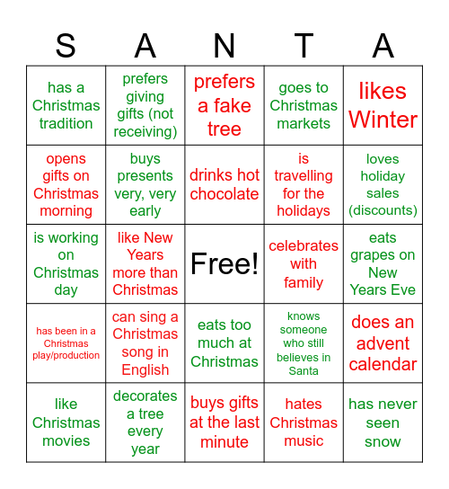 Find Someone Who... Bingo Card