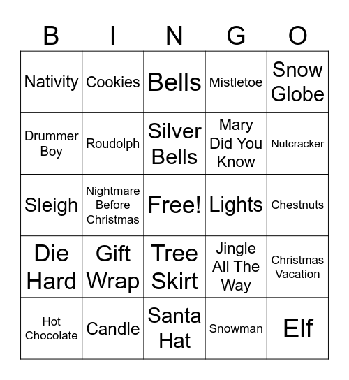 Christmas BINGO Card