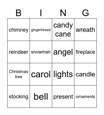Christmas for 7th Bingo Card