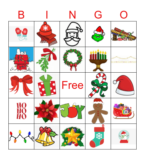 Holiday Bingo Card