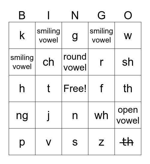 Sound Picture TF BINGO Card