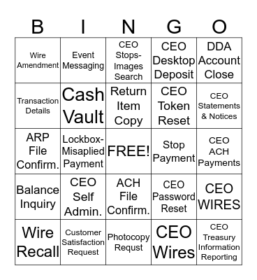 TMCS Bingo! Bingo Card