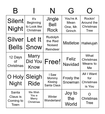 Christmas Bingo Card