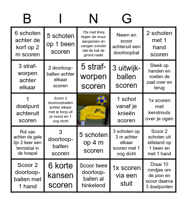 Kerst-korfbalbingo Card