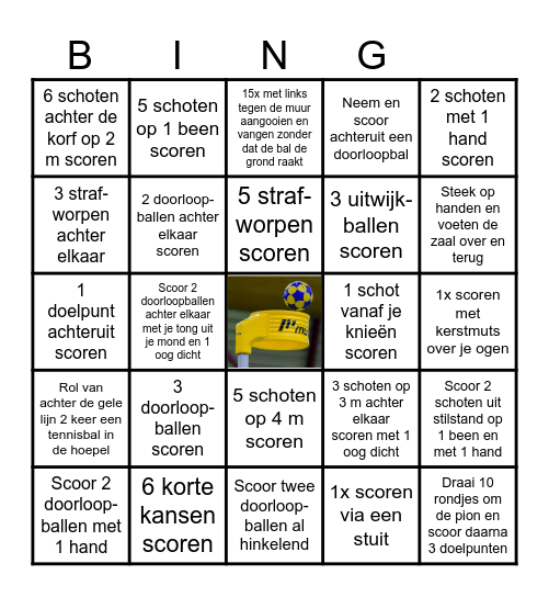 Kerst-korfbalbingo Card