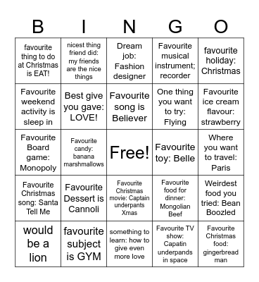 BPN HOLIDAY BINGO! Bingo Card