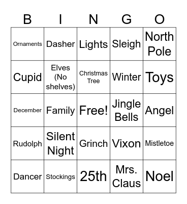 Christmas BINGO Card