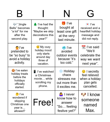 WHO IS THE GRINCHIEST Bingo Card