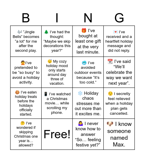 WHO IS THE GRINCHIEST Bingo Card