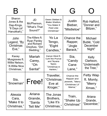 Newer Navidads Bingo Card