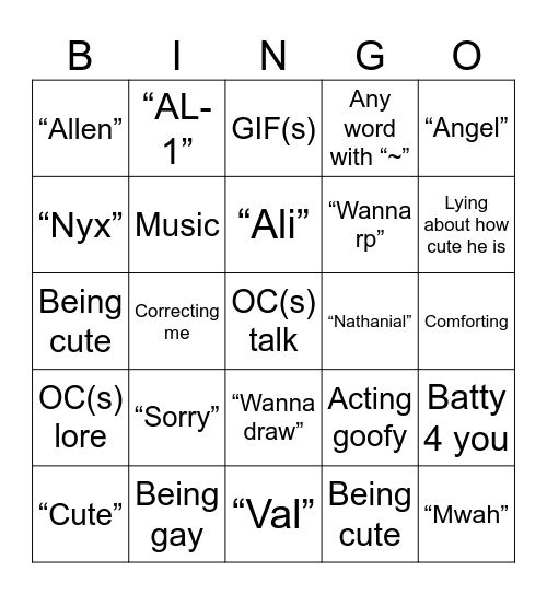 Max Bingo Card
