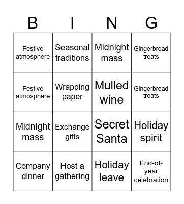 B1+ BINGO Card