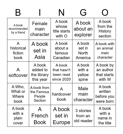 Google Docs Bingo Card