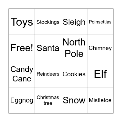 CHRISTAMAS BINGO Card