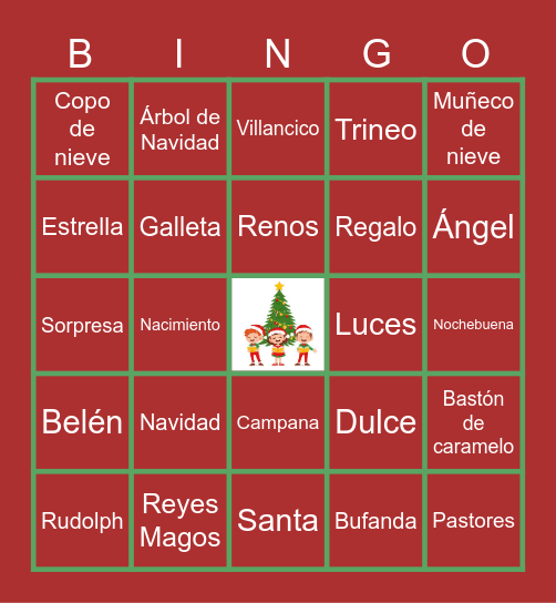 Virtual Holiday Bingo Card