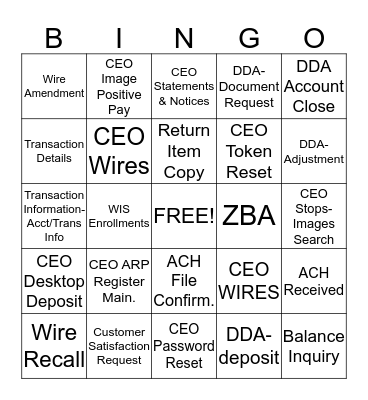 TMCS Bingo! Bingo Card