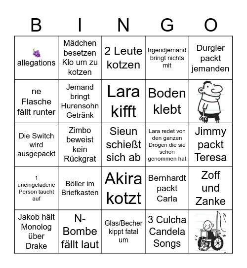 Silvester Bingo Card