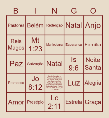 THE BIG TABLE Bingo Card