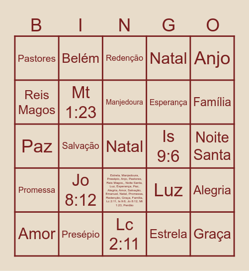 THE BIG TABLE Bingo Card