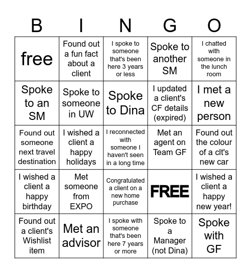 Premium Pack Connections Day Bingo Card