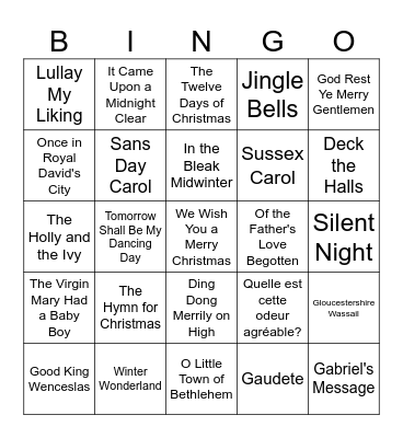 How Many Carols? Bingo Card