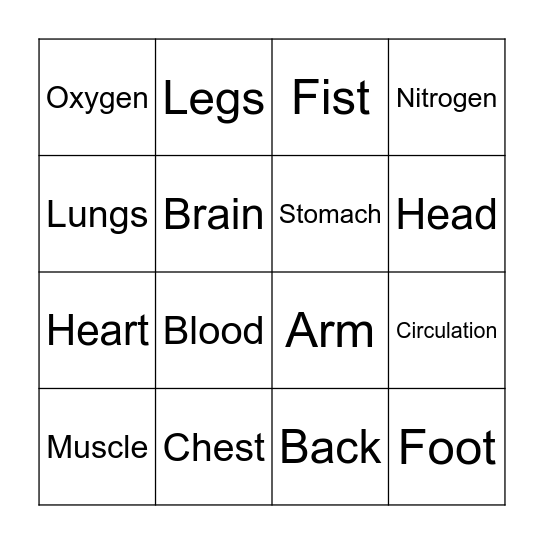 Circulation Bingo Card