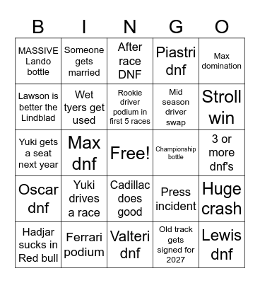 Bingo Card
