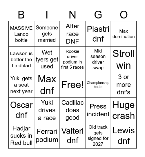 Bingo Card