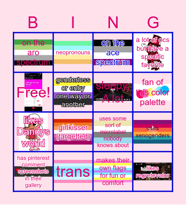 lgbt bingo Card