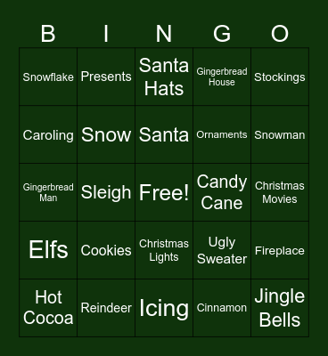 Holiday Bingo Card