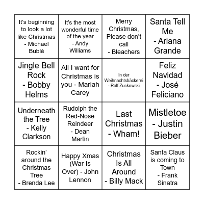 Weihnachtsbingo Card