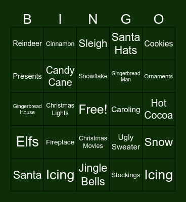 Holiday Bingo Card