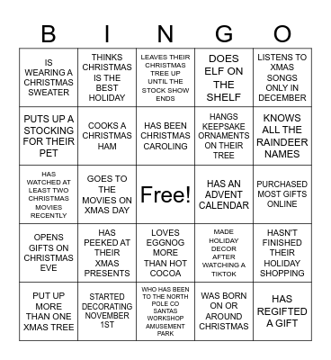 PIKES PEAK CHRISTMAS Bingo Card