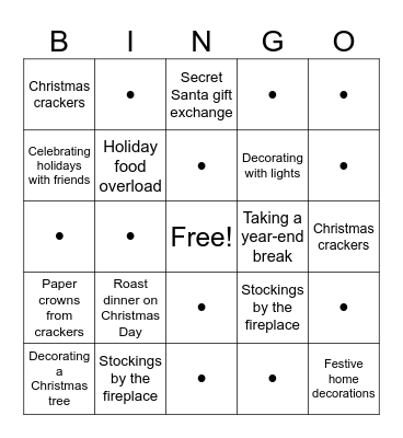 Turnitin Christmas Traditions 2025 Bingo Card