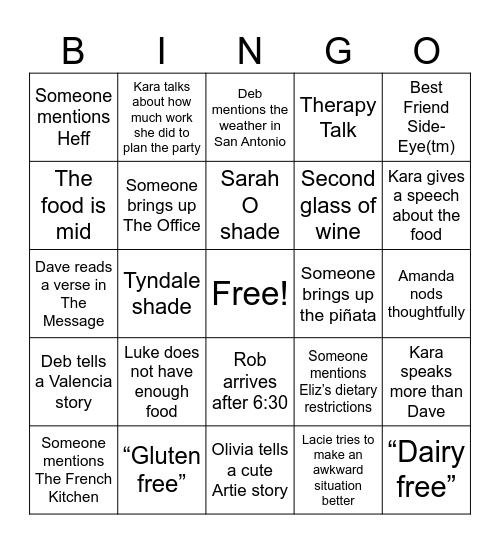 Merry Christmas Bingo Card