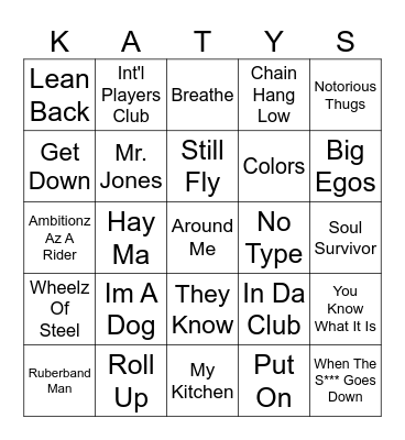 Autumn's Bday Bangers Bingo Card