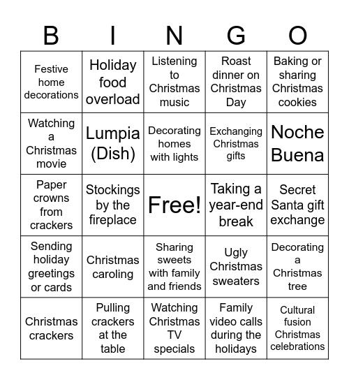 Test Bingo Card