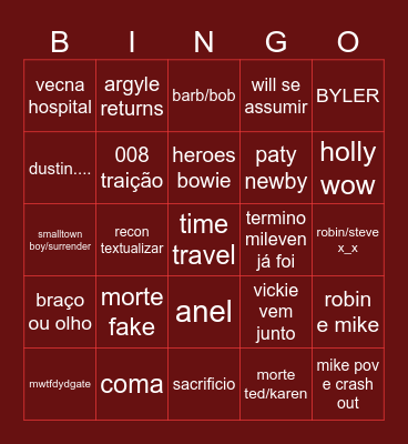 st5 pt 2 Bingo Card