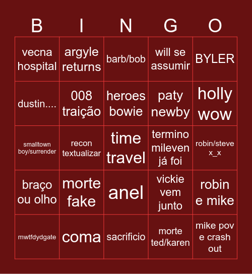 st5 pt 2 Bingo Card