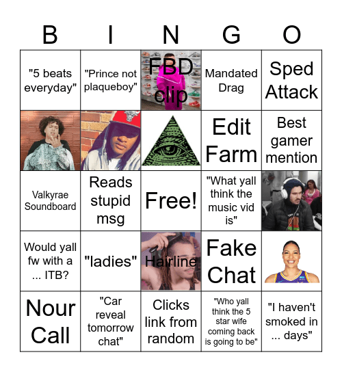 12/16/25 Bingo Card