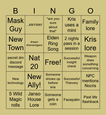 12/16 Bingo Card