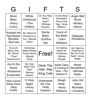 Christmas Bingo Card