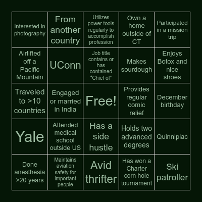 Jingle & Mingle Bingo Card
