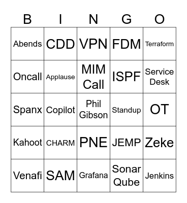 Atria Holiday Hang Bingo Card