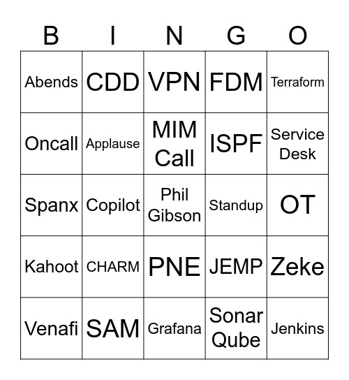 Atria Holiday Hang Bingo Card