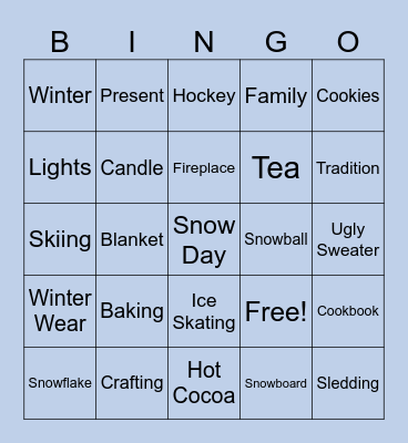 Winter Bingo Card